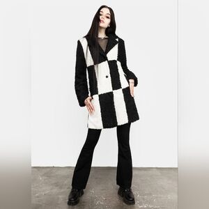 Disturbia | Dreamtime Checkerboard Teddy Coat